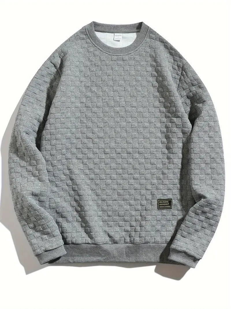 Stafford - Hanorac Casual Cu Textură în Carouri