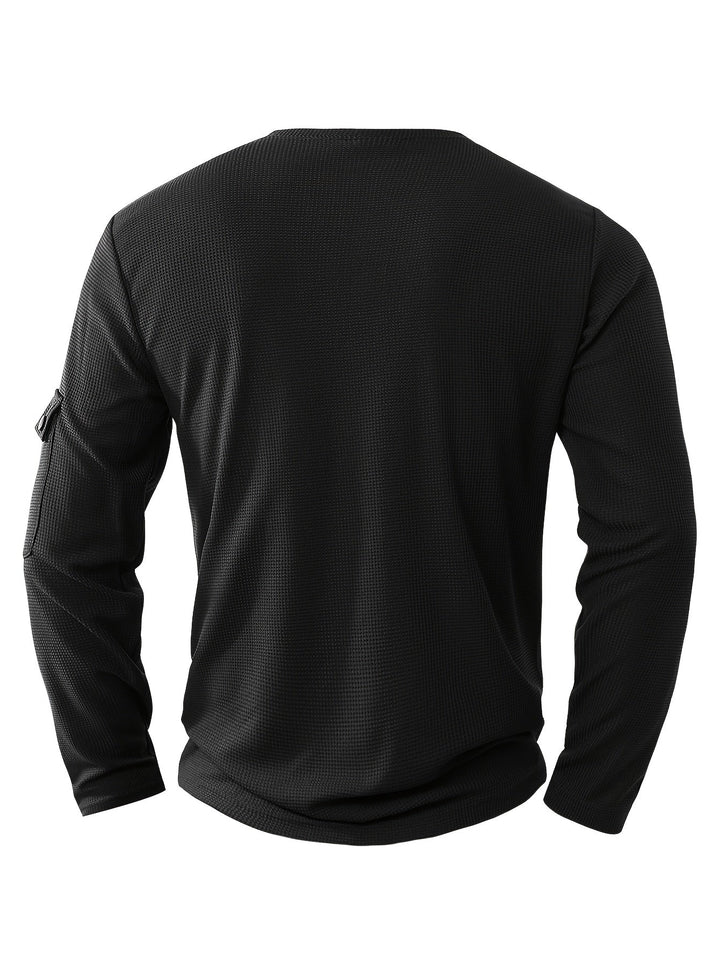 Wladimir - Tricou Polo Cu Mâneci Lungi, Nasturi Si Buzunar