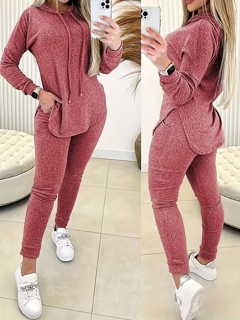 Jizena – Set Elegant Din Două Piese, Cu Glugă