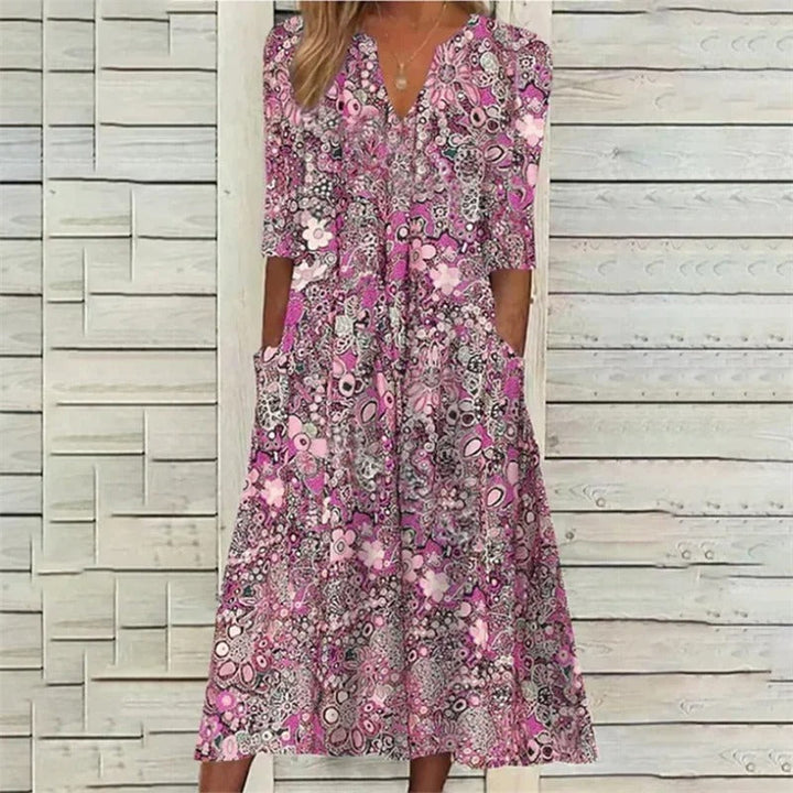 Jannama - Rochie Elegantă de Vară cu Acoperire Pntru Burtă