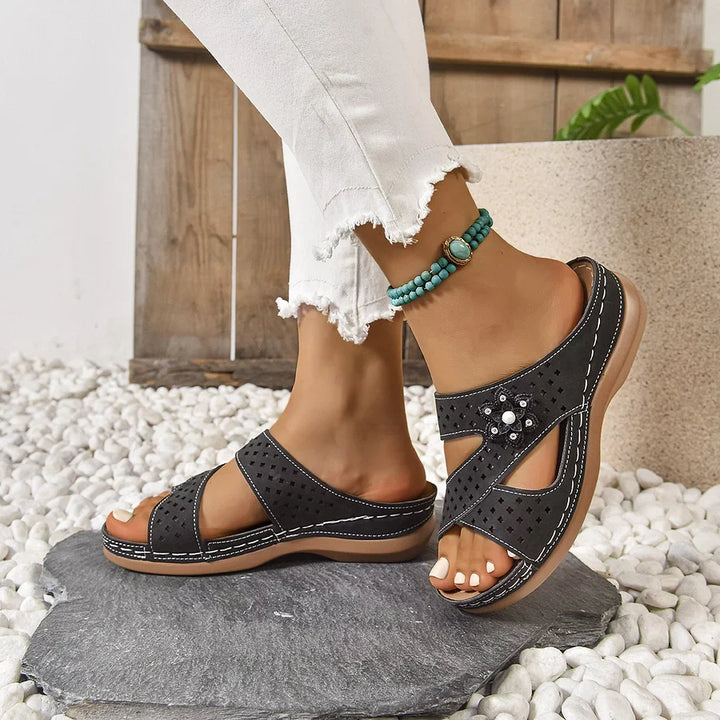 Kristine - Sandale Casual Cu Toc înalt și Platformă Ortopedică