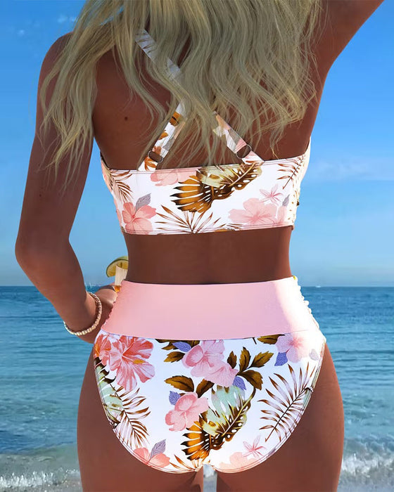 Killiane - Bikini Cu Imprimeu Floral Contrastant