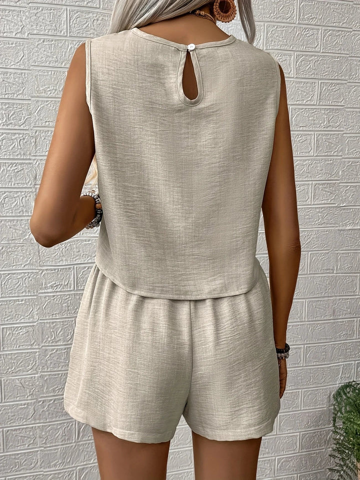 Nella - Setează Casual Fără Mâneci Si Pantaloni Scurți