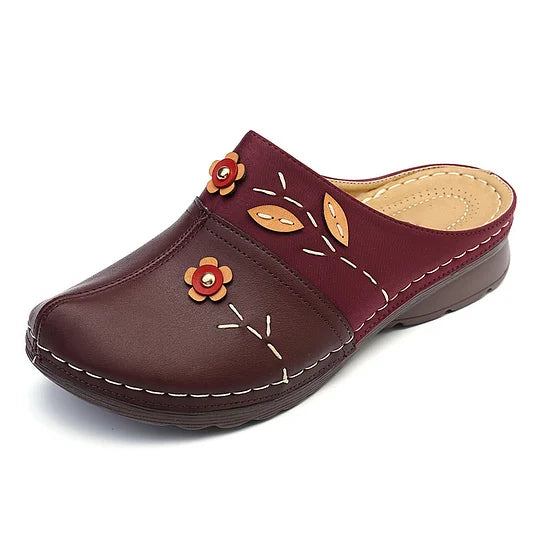 Janeth - Sandale Din Piele Cu Talpă În Formă De Pană
