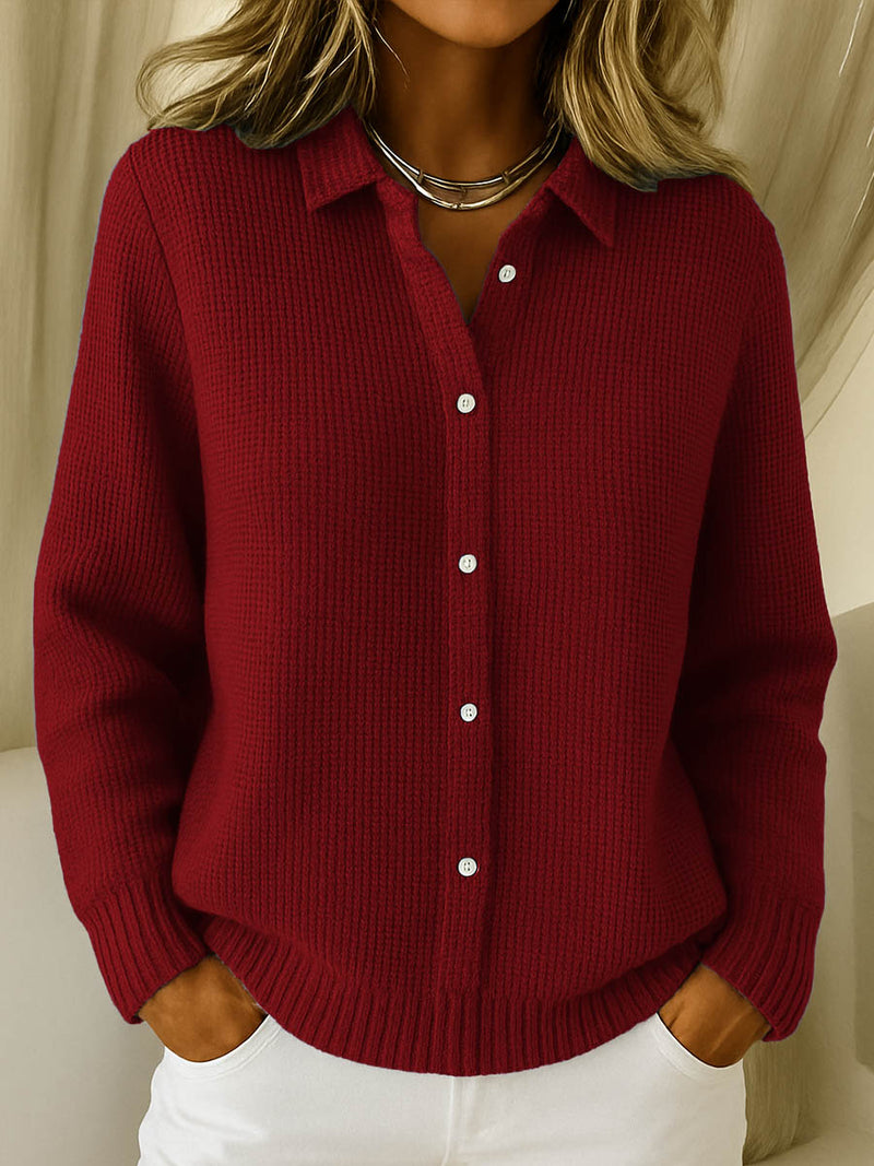 Nofar - Cardigan Clasic Din Tricot cu Nasturi