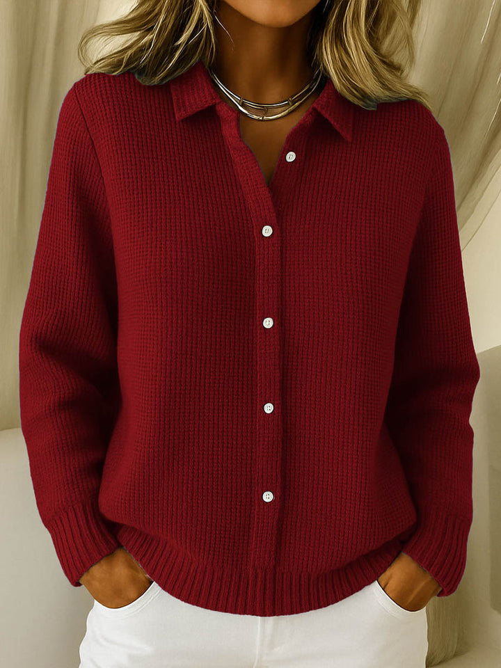 Nofar - Cardigan Clasic Din Tricot cu Nasturi