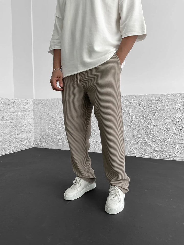 Wigand – Pantaloni Confortabili Din Spandex Cu Nervuri