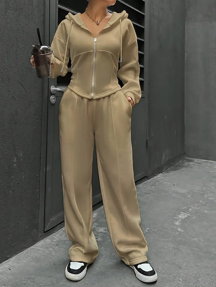Nanci - Set Casual Cu Două Piese Cu Mâneci Lungi