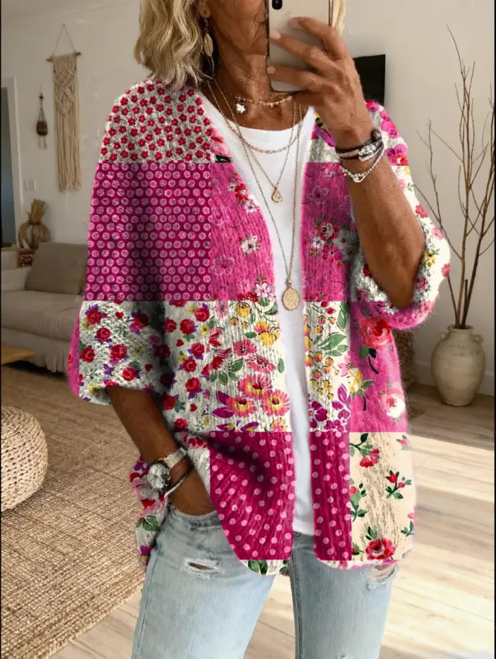 Stevena - Pulover Cu Model Floral Elegant