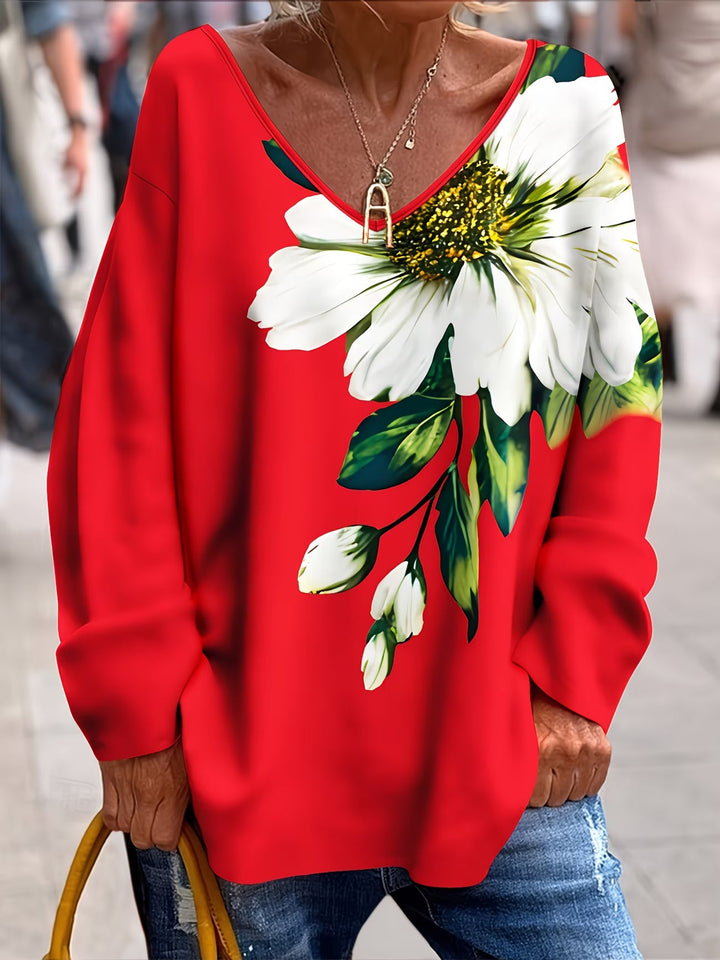 Daphna - Tricou Oversized Cu Imprimeu Floral