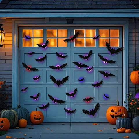 GlowWing - Autocolante Decorative Pentru Halloween Cu Lilieci 3D Luminoși