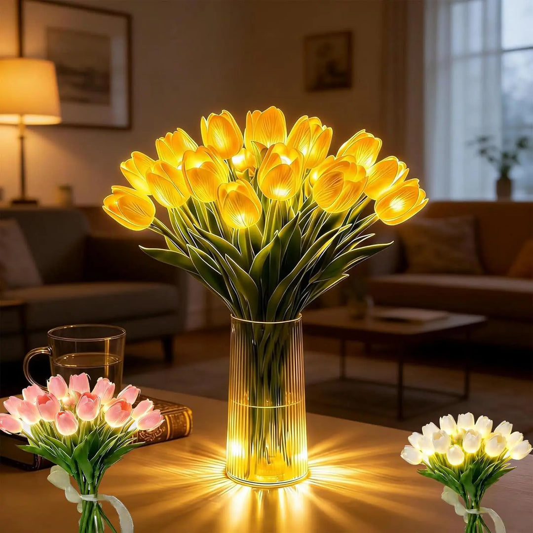 Petaluxe - Lampa Elegantă Cu LED În Formă De Vază De Flori Pentru Un Decor Confortabil Al Casei