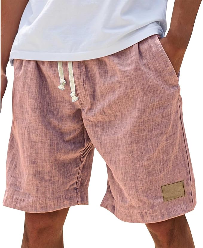 Alonz - Pantaloni Scurți Din in Cu Talie Elastică