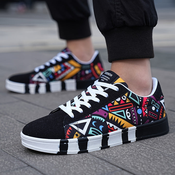 Nalson - Adidași Cu șireturi și Imprimeu Geometric