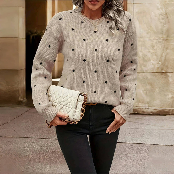Gergana - Pulover Tricotat Cu Buline