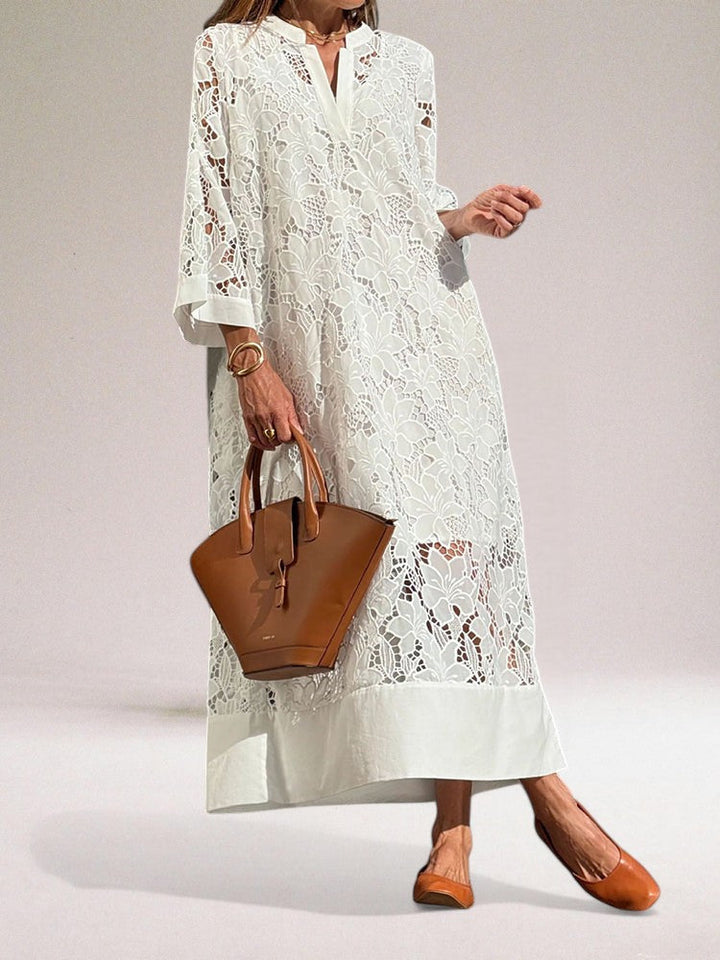 Hafenaa - Rochie Lungă De Lux Din Dantelă