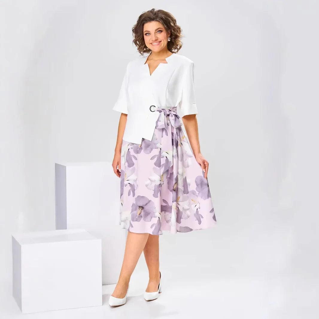 Barnes - Rochie midi cu Imprimeu Floral și Jachetă