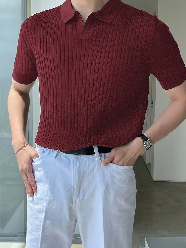 Avgustin - Tricou Polo Casual Cu Mâneci Scurte