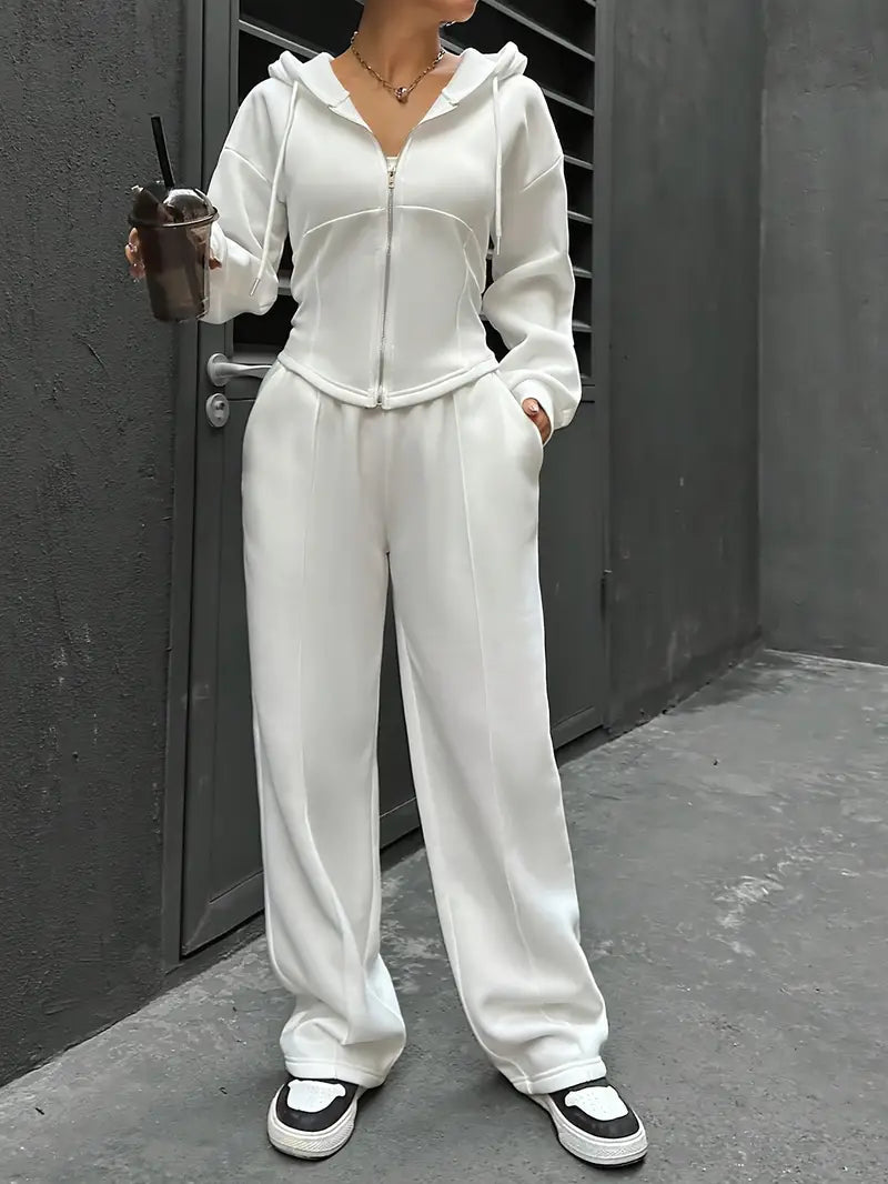 Nanci - Set Casual Cu Două Piese Cu Mâneci Lungi