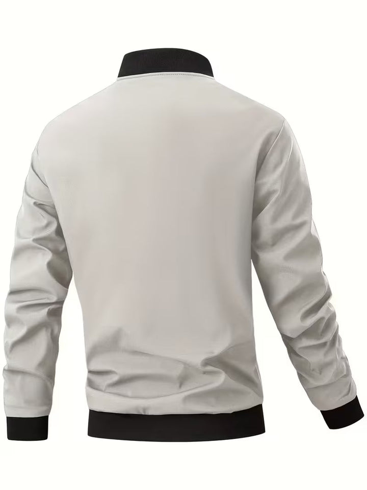 Akrum - Jachetă Bomber Casual Cu Fermoar