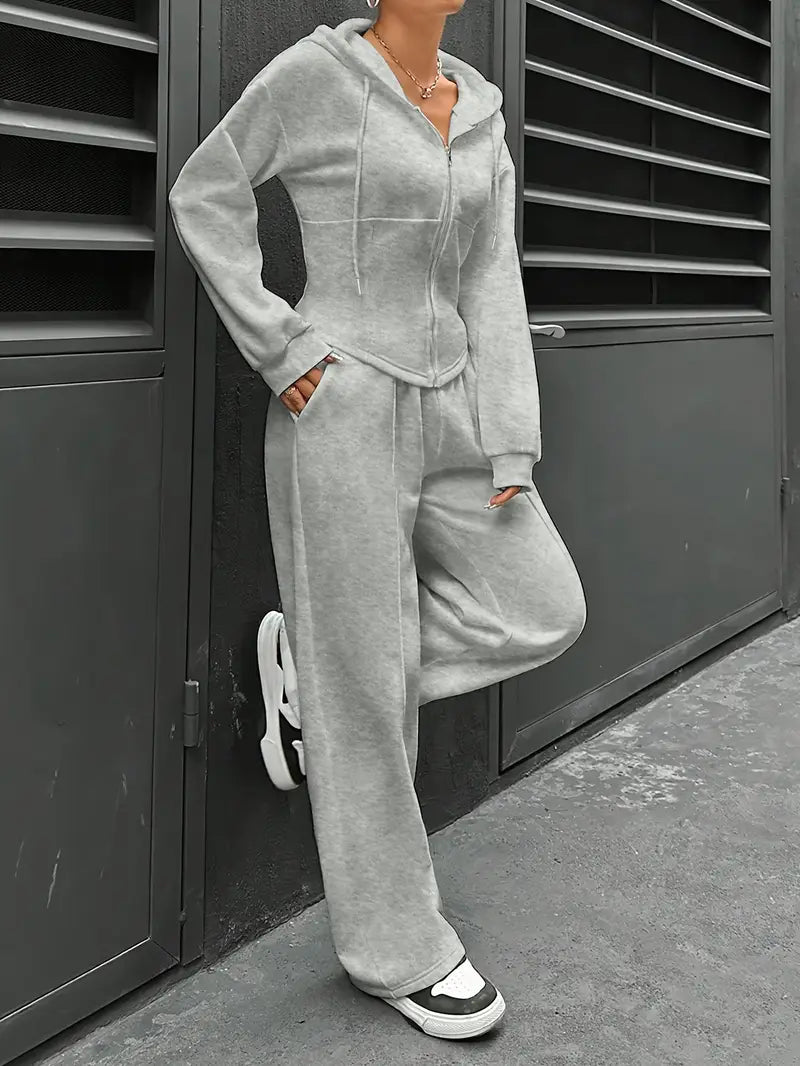 Nanci - Set Casual Cu Două Piese Cu Mâneci Lungi
