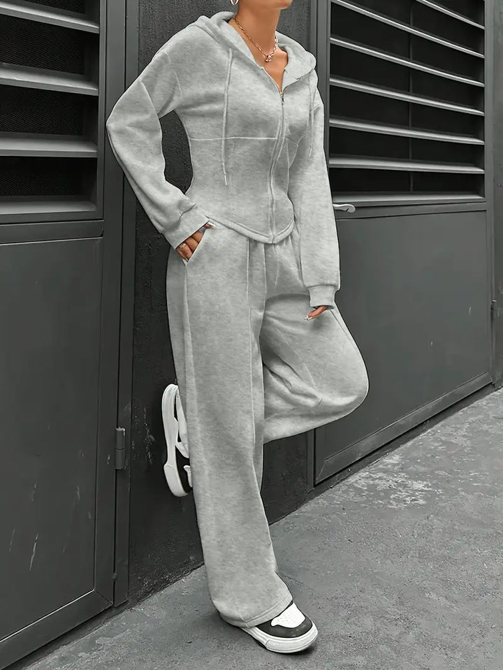 Nanci - Set Casual Cu Două Piese Cu Mâneci Lungi