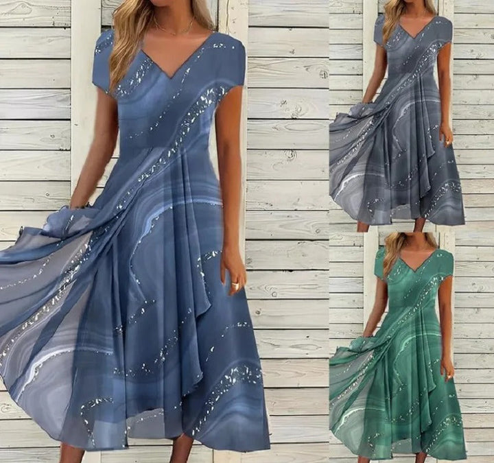 Ayana - Rochie Midi Cu Decolteu în V