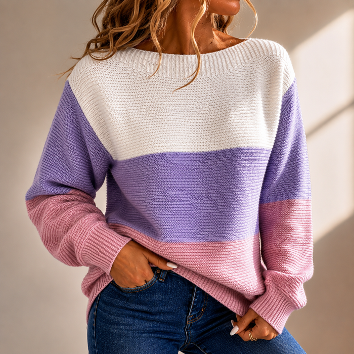 Nirelia - Pulover Tricotat Elegant, De Dimensiuni Mari
