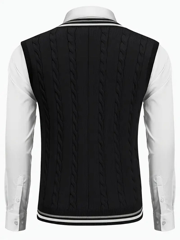 Duane - Pulover Tricotat Fără mâneci, Cu Decolteu în V