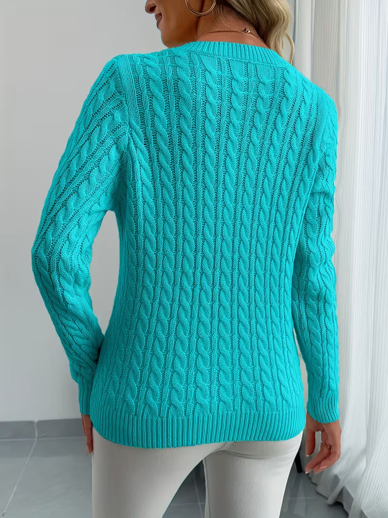 Lenea - Pulover Cu Mâneci Lungi Și Model Împletit