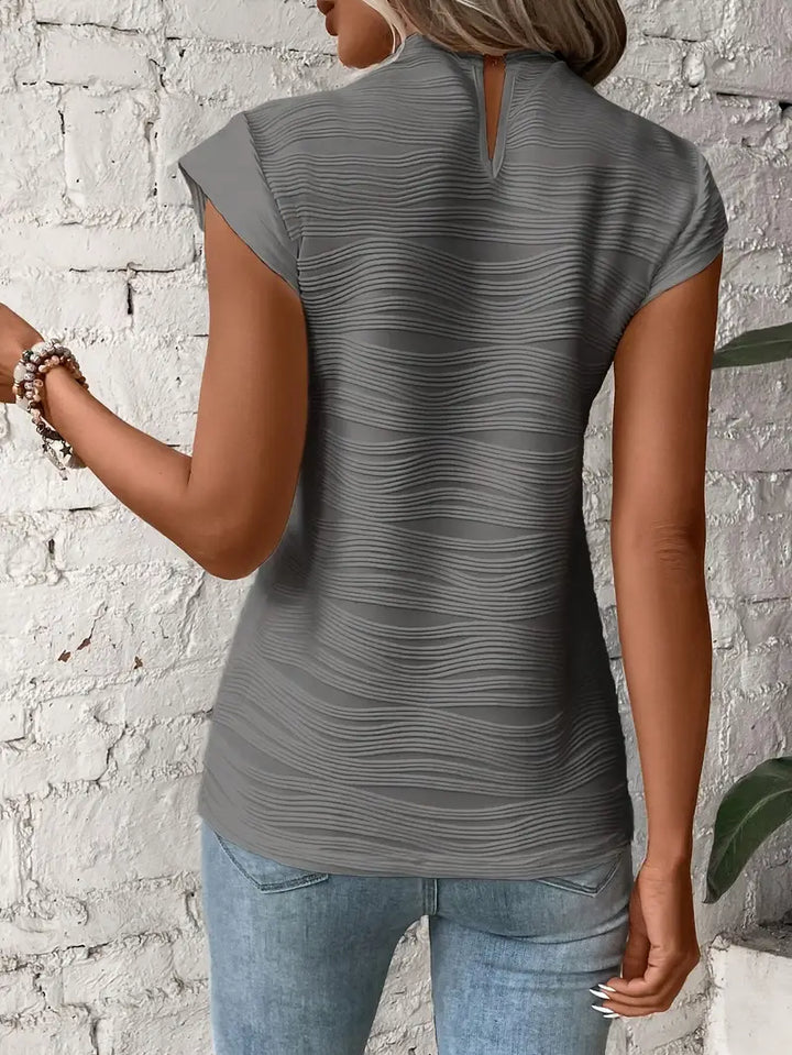 Carolyn - Tricou Elegant Cu Gât Rotund