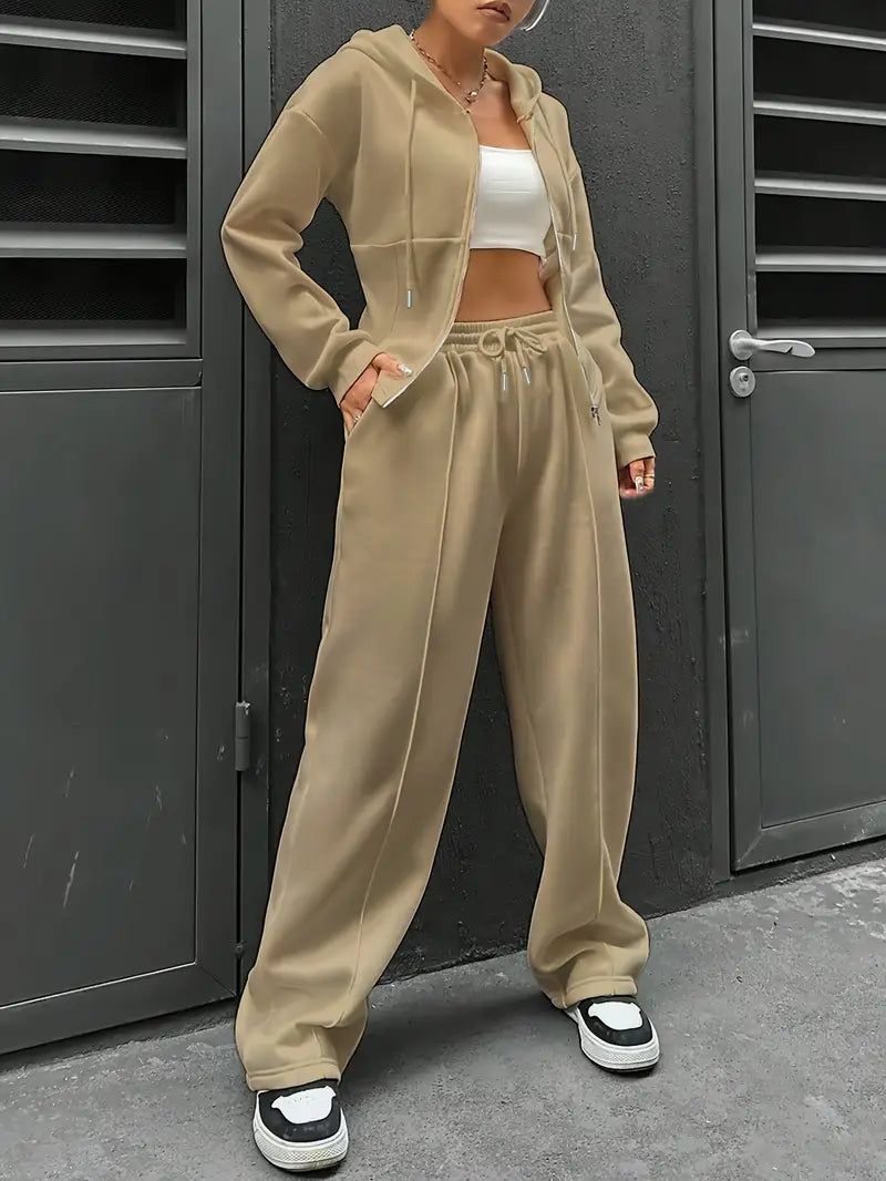 Nanci - Set Casual Cu Două Piese Cu Mâneci Lungi