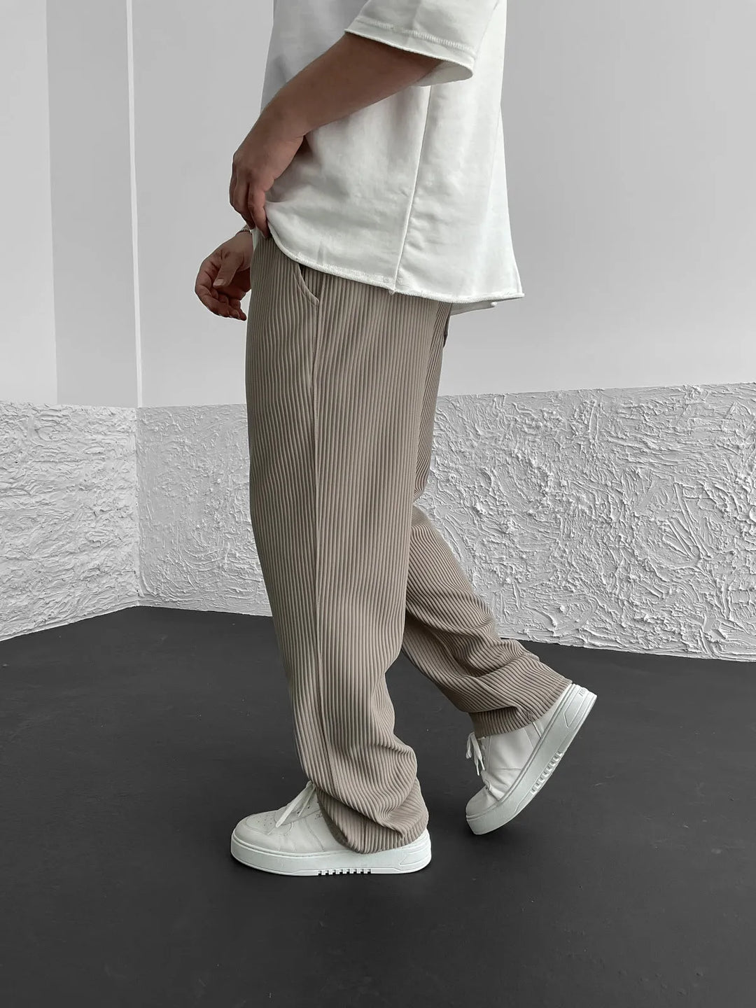 Wigand – Pantaloni Confortabili Din Spandex Cu Nervuri