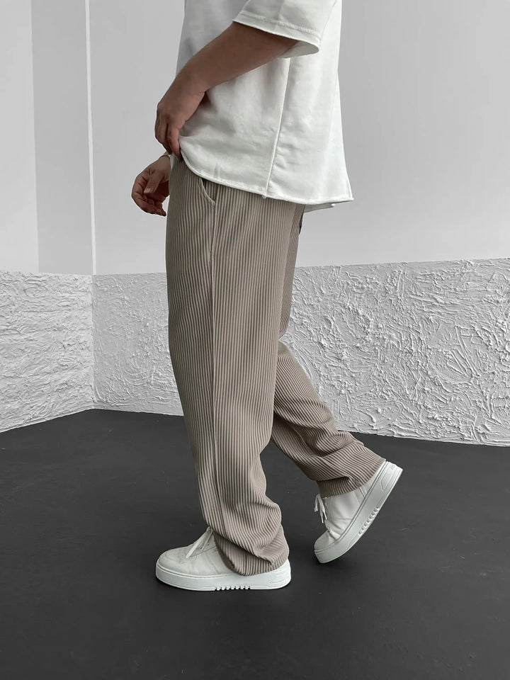 Wigand – Pantaloni Confortabili Din Spandex Cu Nervuri