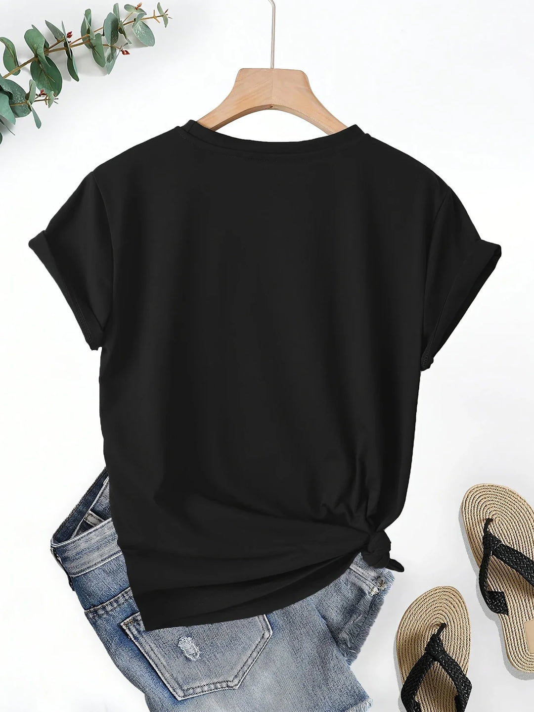 Larson - Tricou Casual Cu Mâneci Scurte și Imprimeu în Formă De Inimă