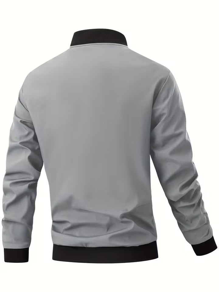 Akrum - Jachetă Bomber Casual Cu Fermoar