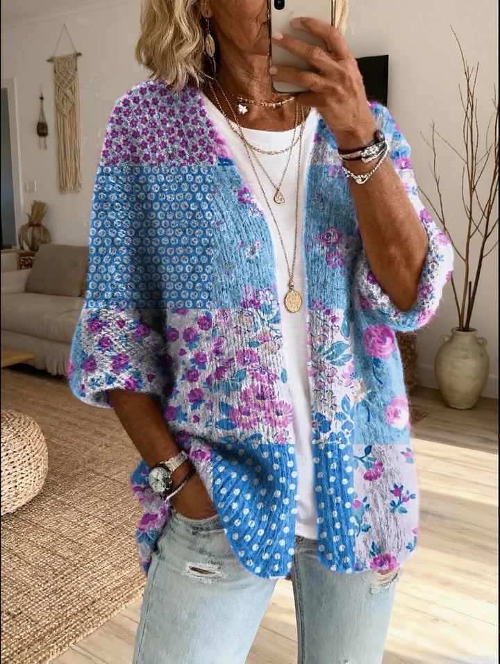 Stevena - Pulover Cu Model Floral Elegant