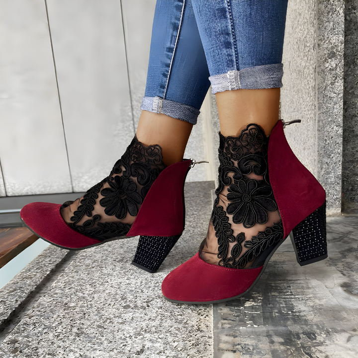 Elizaveta - Pantofi Ortopedici Cu Model Floral
