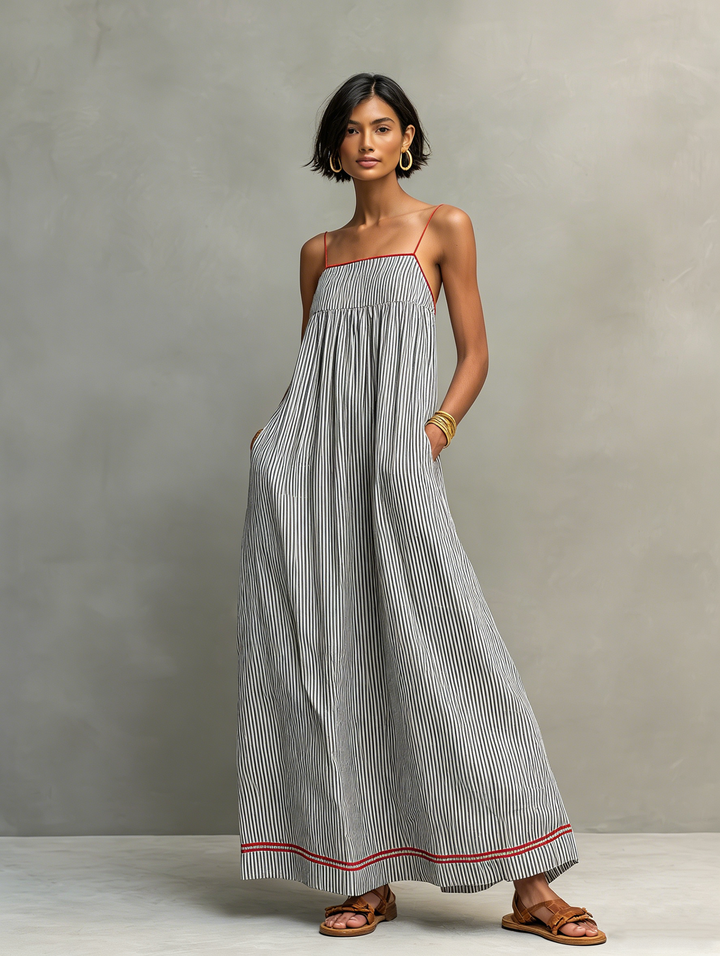 Aliyeva – Rochie Maxi în Dungi