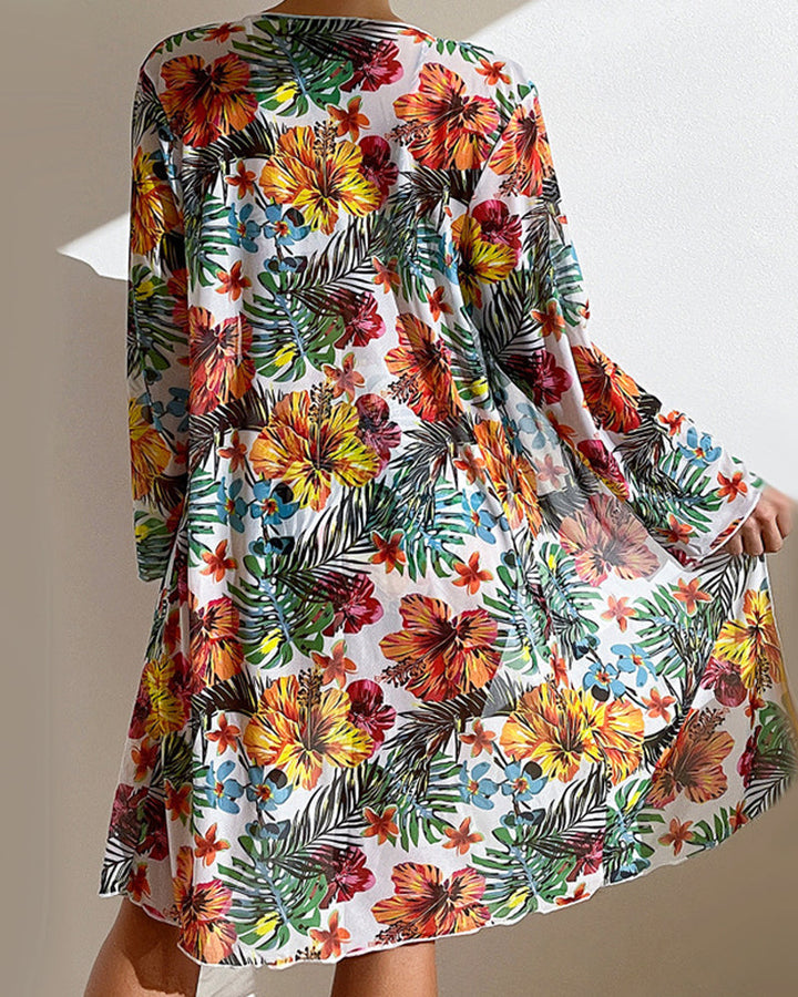 Vitoriya - Bikini Cu Eșarfă Cu Imprimeu Floral
