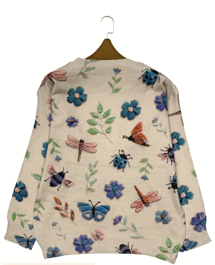 Lesa - Pulover Cu Imprimeu Floral Și Cu Insecte