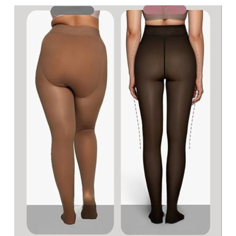 Valesia - Colanți Translucizi Căptușiți Cu Fleece