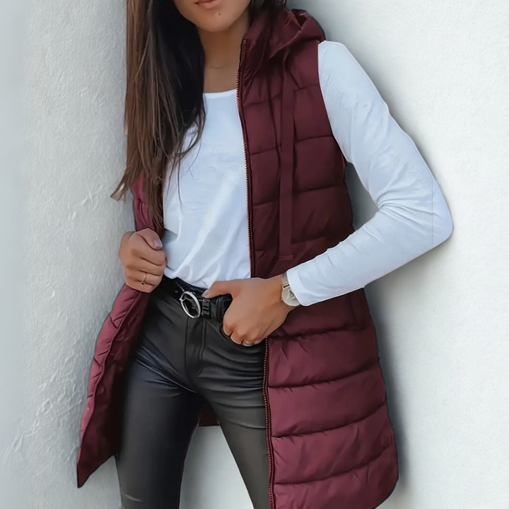 Maurina - Casual Fără Mâneci Lung Puffer Vestă
