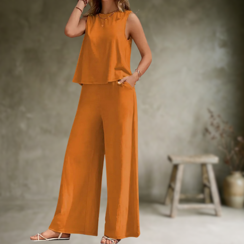 Alizeh - Set Elegant Din Două Piese, Fără Mâneci
