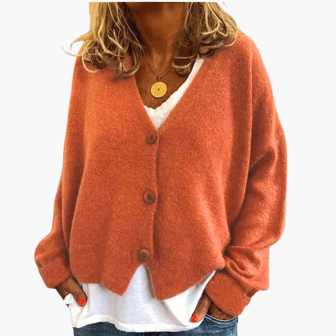 Gwen - Cardigan Din Tricot Cu Mâneci Lungi