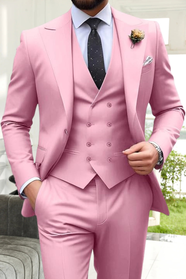 Gremist - Costume Din 3 Piese Cu Rever Ascuțit și Croială Slim Fit