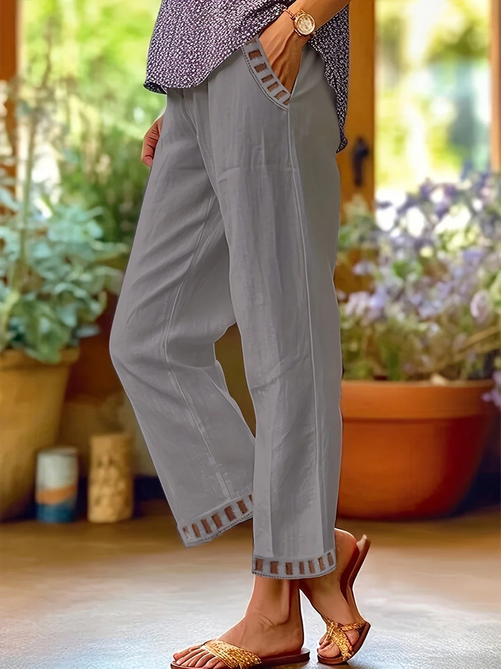 Tracey - Contrastul Trim Pantaloni Tăiați