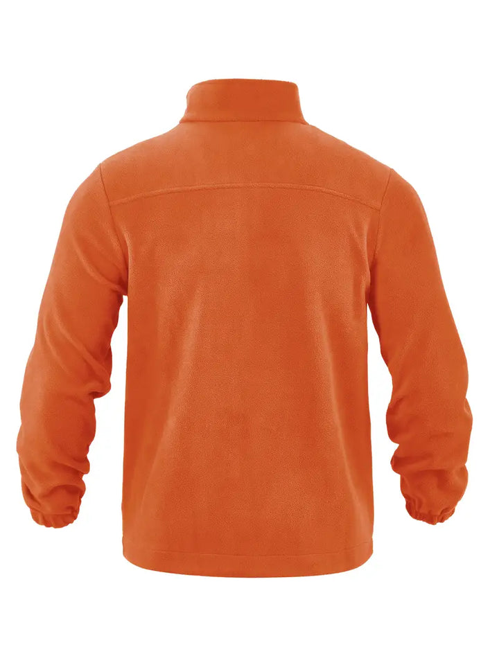 Barron - Jachetă Casual Din Fleece Cu Fermoar și Buzunar
