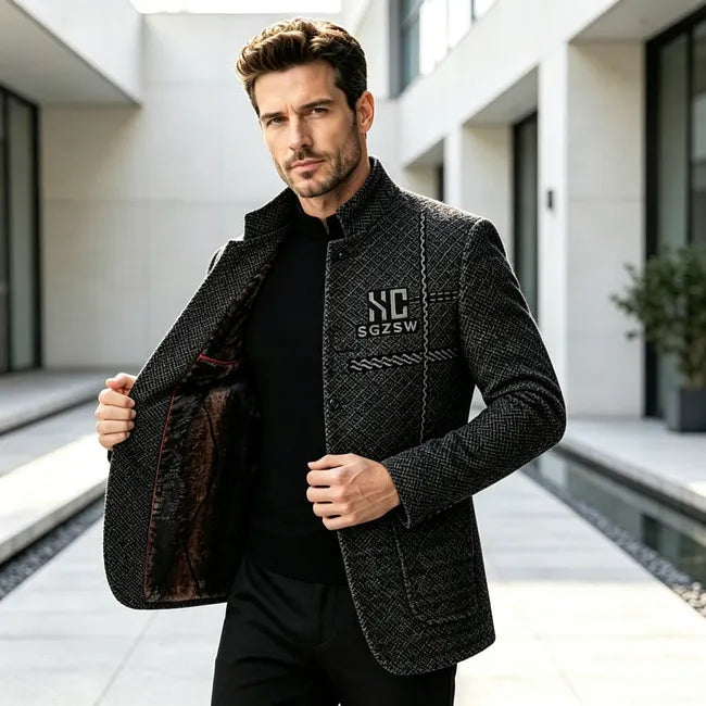 Jallen - Jachetă Din Tricot Texturat, Cu Buzunare