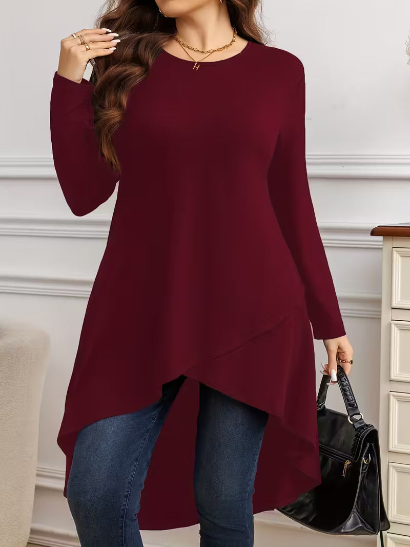 Neasa - Tricou Elegant Cu Mâneci Lungi
